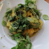 Avocado / erdäpfel / kernöl at Gasthaus Schöne Perle in Vienna