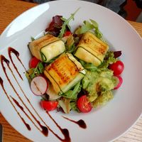 Zucchini Feta vegetarian at Gasthaus Schöne Perle in Vienna