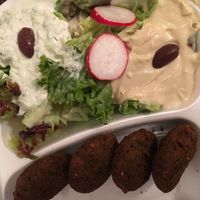 Falafel plate at Gasthaus Schöne Perle in Vienna