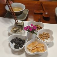 The dessert was beautifully displayed, though definitely not considered a dessert to the Western palate. at Hyangjeok Won - 향적원 in Gyeongju