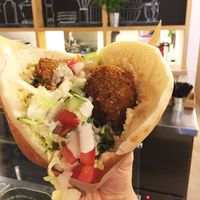 Vegan falafel at Falafeleria - Sta Barbara in Madrid