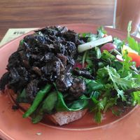 Toast with Mushrooms at Negra in Porto