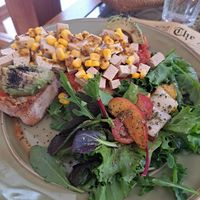 Tofu, tomato and avocado on toast at Negra in Porto