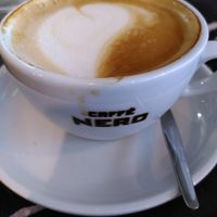 Decaf latte with oat milk (September 2022) at Caffe Nero in Kings Lynn