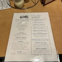 Vegan menu part 1  at Waldo Pizza in Kansas City