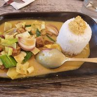 Vegan curry at Riegele WirtsHaus in Augsburg