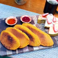 Vegan pancakes at Union Cafe in Antigua