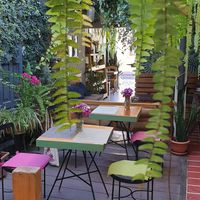 Part of the seating area at Union Cafe in Antigua