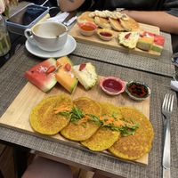  Vegan pancakes (with cinnamon)   at Union Cafe in Antigua