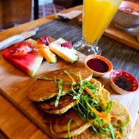 Panqueques veganos at Union Cafe in Antigua