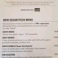 vegan pizzas at Santa Maria Pizzeria in West London