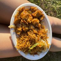 Chilli tofu and veg noodles  at Rockin Buddha - Food Truck in Manchester