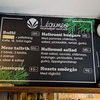 Menu sign at Legumes - Hornsgatan at Legumes - Hornsgatan in Stockholm