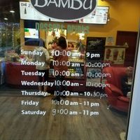 Hours for the Sunnyvale location at Bambu Desserts & Drinks in Sunnyvale