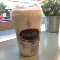 Taro and coconut milk at Bambu Desserts & Drinks in Sunnyvale