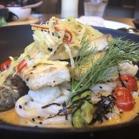 Tofu fillet with Udon and Noth curry at Suay Restaurant in Phuket