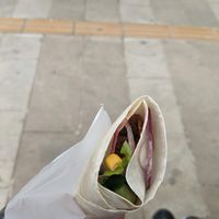 Mega Dürüm (125g çig koffte) at Komagene in Bodrum