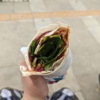 Mega Dürüm (125g çig koffte) at Komagene in Bodrum