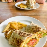 Egyptian wrap (falafel, hummus, and spicy sauce)  at Warung Mexicana in 