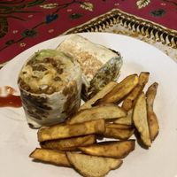 Bean burrito with hummuss  at Warung Mexicana in 
