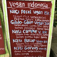 Vegan menu: Indonesian food at Warung Mexicana in 