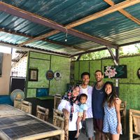 Our photo with the owners (left side)  at Warung Mexicana in 