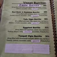 Vegan burritos at Warung Mexicana in 