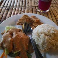 Nasi pecel & dragon fruit smoothie at Warung Mexicana in 