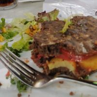rye bread sandwich with grilled veggies at Cozy Creperie & Coffee Shop in Vejle