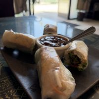 Roll is vegan but not the sauce   at Bamboo Garden in Chula Vista