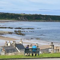 View from picnic benches less than a min away from the chippy   at Linda's Fish & Chips in Cullen