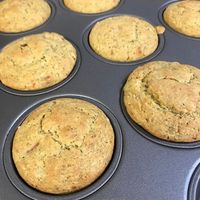 Savoury pesto and sun-dried tomato muffins at Capercaillie Coffee House in Huntly