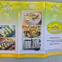 Menu at Spring of Life - SOL in Bowral