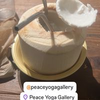 Fresh coconut from Thailand!  at Peace Yoga Gallery in Los Angeles