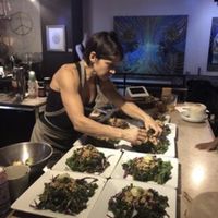 Cher Rae working her magic! at Peace Yoga Gallery in Los Angeles