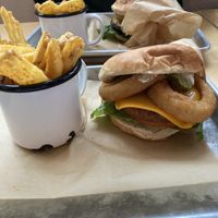 Vegan burger at Smiðjan Brugghús in Vik