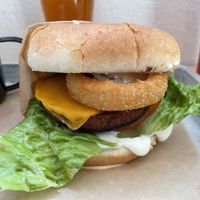 Vegan burger  at Smiðjan Brugghús in Vik
