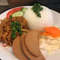 Rice dish, number V14 on the menu. at Pho Palace in Arlington