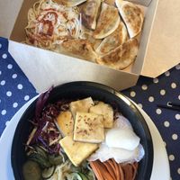 vegan mandu and bibimbap at Suwon in Ljubljana
