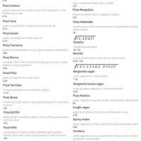 Menu (in Slovene)  at Pizzeria Fuoriseria in Izola