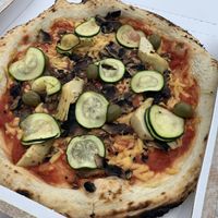 Vegan capricciosa at Pizzeria Fuoriseria in Izola