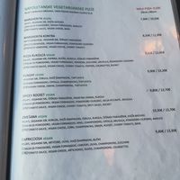 Vegan menu at Pizzeria Fuoriseria in Izola