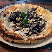 Vegan pizza with truffles. at Pizzeria Fuoriseria in Izola