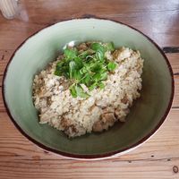 Mushroom risotto at Cona Tusek in Kocevje