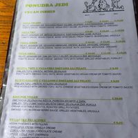 Vegan menu at Cona Tusek in Kocevje