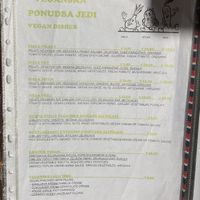 Extended menu  at Cona Tusek in Kocevje