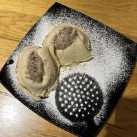 Vegan hazelnut pancakes  at Cona Tusek in Kocevje