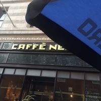 outside  at Caffe Nero in Boston