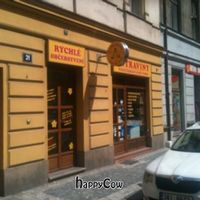 main street view at Potraviny - Zdrave ziti U tri ruzi in Prague