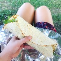 Veggie burrito at Taco Sisters in Lafayette